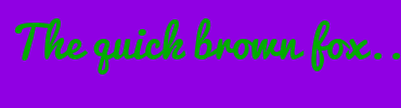 Image with Font Color 03AB00 and Background Color 9000E3